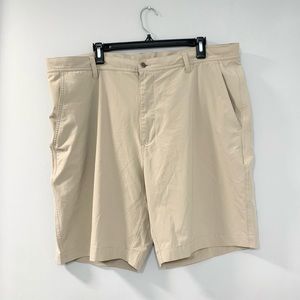 FootJoy FJ Performance Khaki Brown Flat Chino Golf Shorts Mens 40w